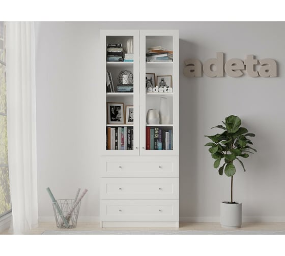 Книжный шкаф ADETA IKEA Билли 355 white 5667657