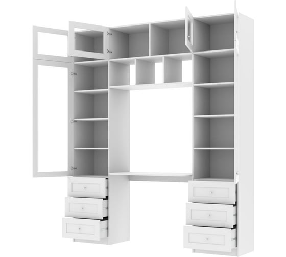 Книжный шкаф ADETA IKEA Билли 365 white, с рабочим местом 6193784