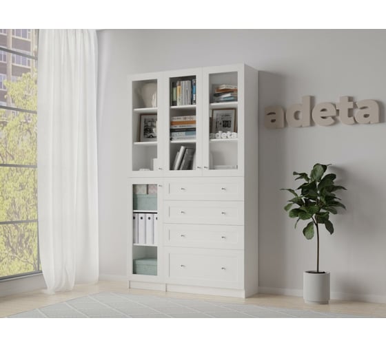 Книжный шкаф ADETA IKEA Билли 358 white 1433408