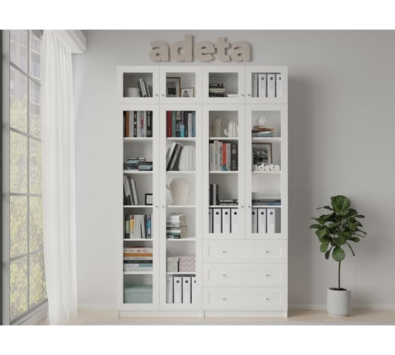 Книжный шкаф ADETA IKEA Билли 363 white 7769761