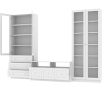 Книжный шкаф ADETA IKEA Билли 374 white, с тумбой под телевизор 74644