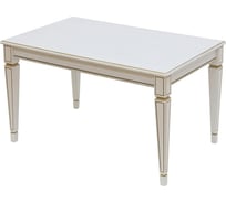 Журнальный стол Мебелик Васко В 81 белый ясень/золото 8215