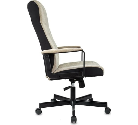Кресло руководителя Бюрократ TopChairs ST-DOMINGO спинка и сиденье песочная ткань Light-21 крестовина металлическая разборная ST-DOMINGO/LT21