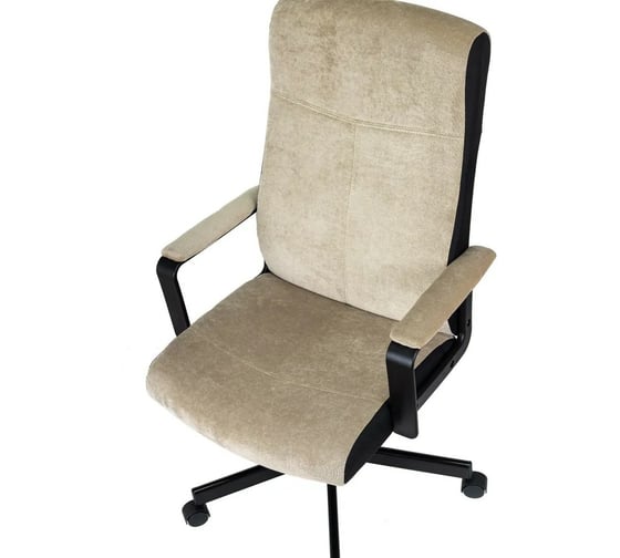 Кресло руководителя Бюрократ TopChairs ST-DOMINGO спинка и сиденье песочная ткань Light-21 крестовина металлическая разборная ST-DOMINGO/LT21