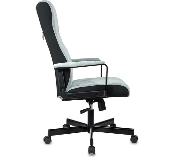 Кресло руководителя Бюрократ TopChairs ST-DOMINGO спинка и сиденье серо-голубая ткань Light-28 крестовина металлическая разборная ST-DOMINGO/LT28