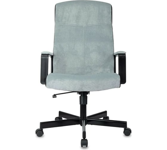 Кресло руководителя Бюрократ TopChairs ST-DOMINGO спинка и сиденье серо-голубая ткань Light-28 крестовина металлическая разборная ST-DOMINGO/LT28