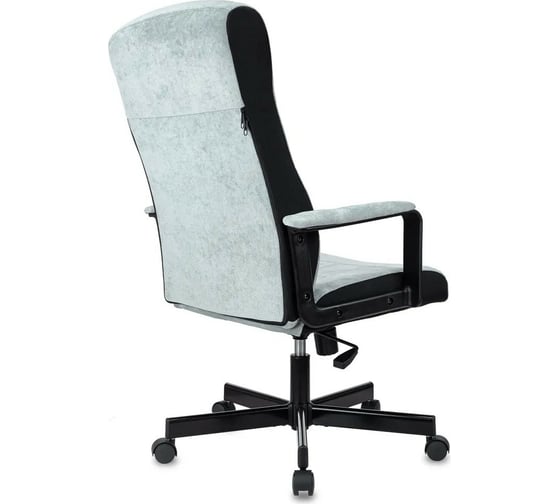 Кресло руководителя Бюрократ TopChairs ST-DOMINGO спинка и сиденье серо-голубая ткань Light-28 крестовина металлическая разборная ST-DOMINGO/LT28