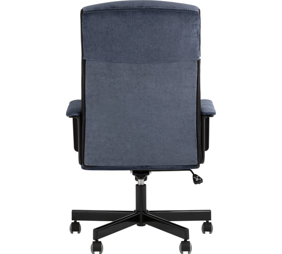 Кресло руководителя Бюрократ TopChairs ST-DOMINGO спинка и сиденье темно-синяя ткань Light-27 крестовина металлическая разборная ST-DOMINGO/LT27