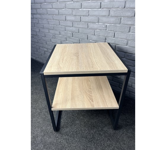 Журнальный столик ЭЛИМЕТ дуб, 50x50x55 см, регулируемые ножки БП-00002598