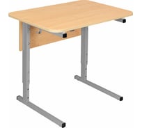 Стол-парта ДЭМИ 1-местный регулируемый Сут.54, 600x500x520-640 мм, рост 2-4, серый каркас, ЛДСП клён 532699
