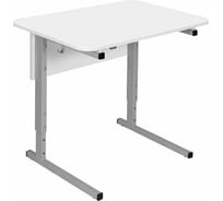 Стол-парта ДЭМИ 1-местный регулируемый Сут.54, 600x500x520-640 мм, рост 2-4, серый каркас, ЛДСП белая 532709