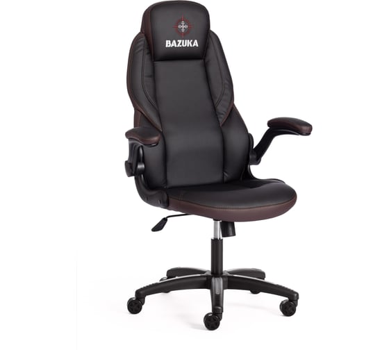 Кресло Tetchair bazuka 36-6/36-6/06/36-36 кожзам, черный/черный, перфорированный/коричневый 19535