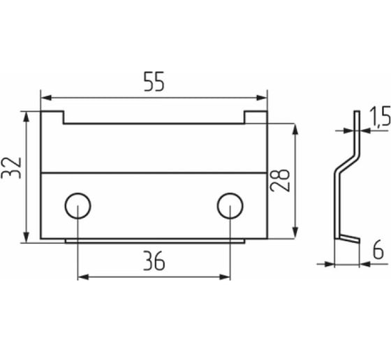 Монтажная планка STARFIX 55x28x1,5 мм SMF-7775