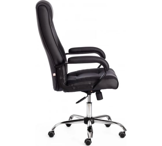 Кресло Tetchair maxima 36-6 хром 22, кожзам, черный 19513