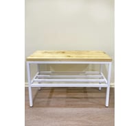 Обувница Pletenev LOFT дуб, каркас белый муар KPS-101-38