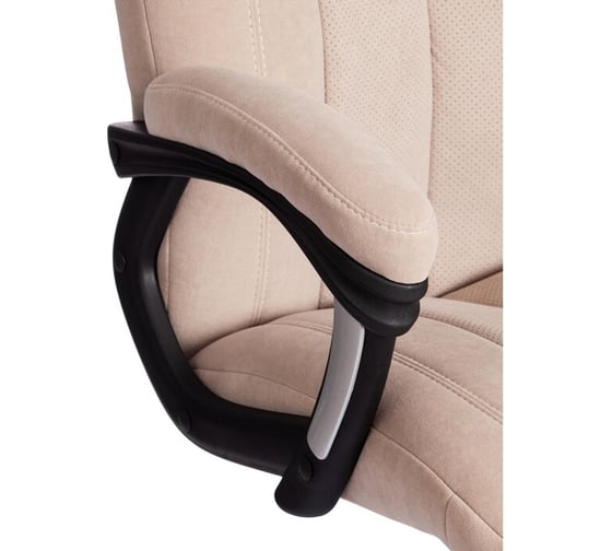 Кресло Tetchair boss lux 7/7/06 флок, бежевый/бежевый перфорированный 19392