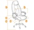 Кресло Tetchair boss lux 7/7/06 флок, бежевый/бежевый перфорированный 19392 5