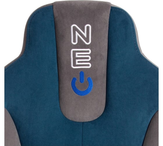 Кресло Tetchair neo 2 (22) 29/32 флок, серый/синий 19479
