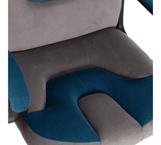 Кресло Tetchair neo 2 (22) 29/32 флок, серый/синий 19479