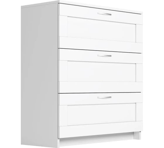 Комод Шведский Стандарт СИРИУС 3 ящика, 78x41x94 см, белый 2.02.02.050.1 1