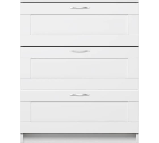 Комод Шведский Стандарт СИРИУС 3 ящика, 78x41x94 см, белый 2.02.02.050.1