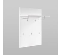 Вешалка Гуд ЛАКК СИРИУС настенная, с полкой, 78x31x100 см, белая 2.02.11.260.1