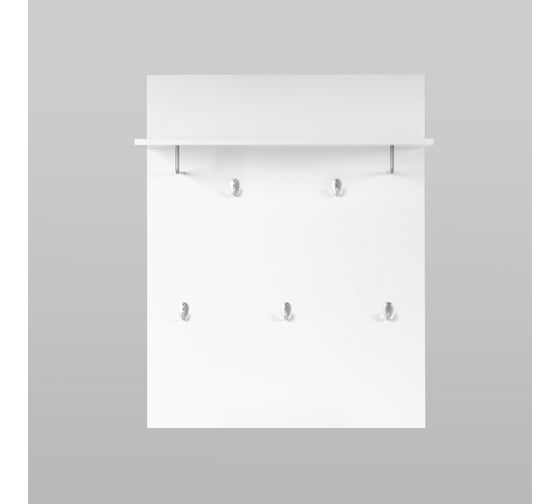 Вешалка Шведский Стандарт СИРИУС настенная, с полкой, 78x31x100 см, белая 2.02.11.260.1