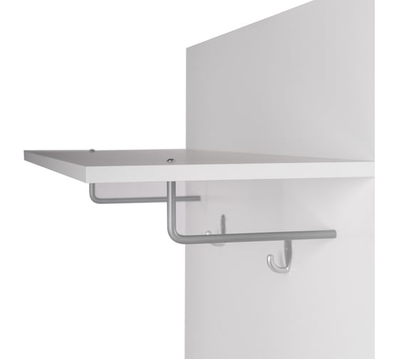 Вешалка Шведский Стандарт СИРИУС настенная, с полкой, 78x31x100 см, белая 2.02.11.260.1