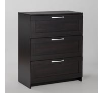 Комод Гуд ЛАКК СИРИУС 3 ящика, 78x41x94 см, черный, дуб венге 2.02.02.050.5