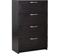Комод Шведский Стандарт СИРИУС 4 ящика, 78x41x123 см, черный, дуб венге 2.02.02.060.5
