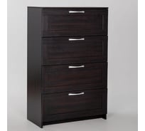 Комод Гуд ЛАКК СИРИУС 4 ящика, 78x41x123 см, черный, дуб венге 2.02.02.060.5