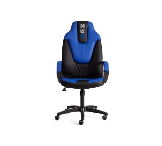 Кресло Tetchair neo 2 (22) 36-6/36-39 кожзам, черный/синий 19573