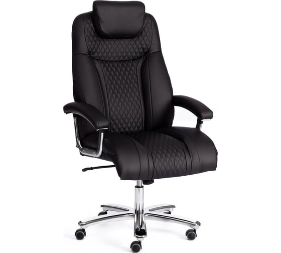 Кресло Tetchair trust (max) 36-6/36-6/36-6/06 кожзам, черный/черный, стеганный/черный 19891