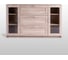 Тумба/комод Гуд ЛАКК СИРИУС 2 двери со стеклом и 3 ящика, 156x41x94 см, бежевая, дуб сонома 2.02.03.370.3 2
