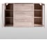 Тумба/комод Гуд ЛАКК СИРИУС 2 двери со стеклом и 3 ящика, 156x41x94 см, бежевая, дуб сонома 2.02.03.370.3 3