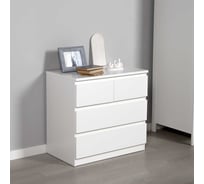 Комод Шведский Стандарт МАЛЬТА 4 ящика, 80x48x76 см, белый 2.05.02.050.1