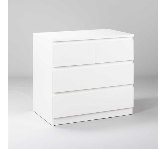 Комод Шведский Стандарт МАЛЬТА 4 ящика, 80x48x76 см, белый 2.05.02.050.1