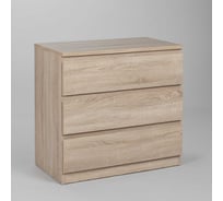 Комод Гуд ЛАКК МАЛЬТА 3 ящика, 80x48x76 см, бежевый, дуб сонома 2.05.02.040.3