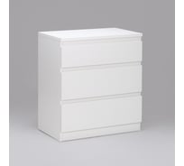 Комод Гуд ЛАКК КАСТОР 3 ящика, 65x39x71 см, белый 2.03.02.060.1