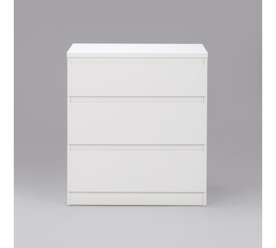 Комод Шведский Стандарт КАСТОР 3 ящика, 65x39x71 см, белый 2.03.02.060.1
