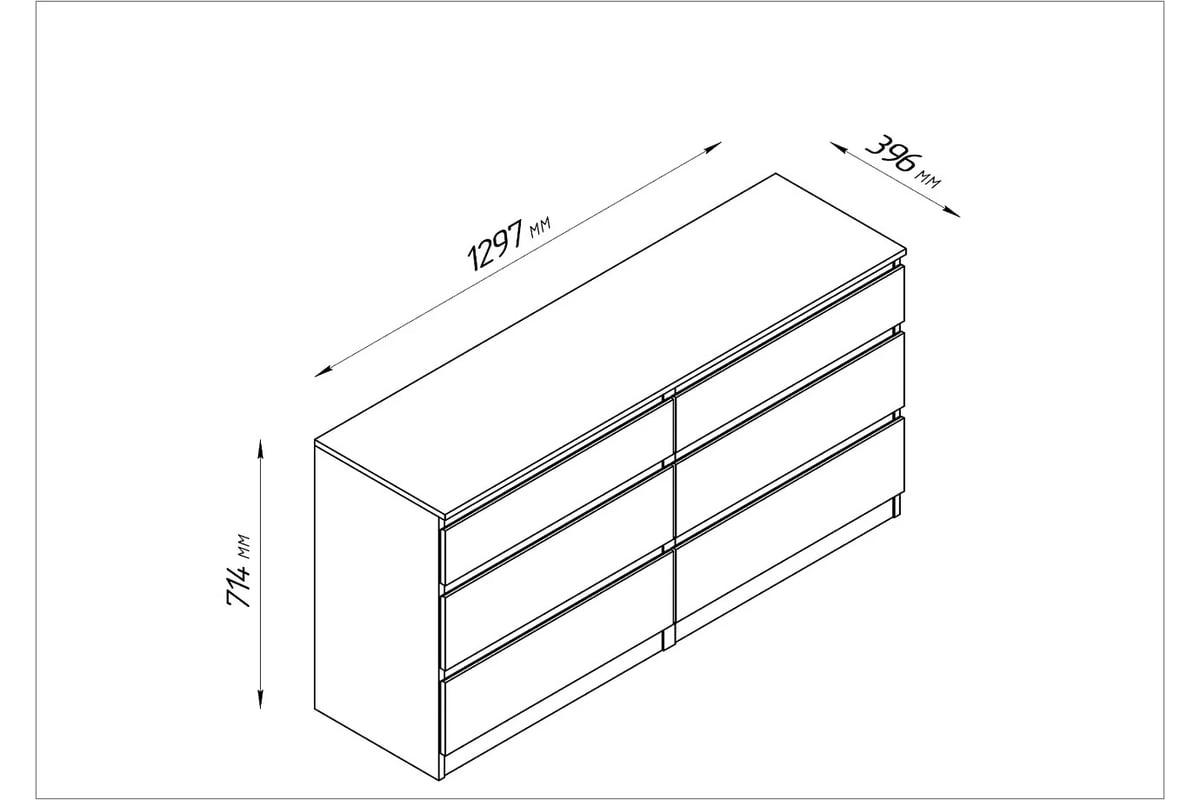 Комод Шведский Стандарт КАСТОР 6 ящиков, 129x39x71 см, черный, дуб венге  2.03.02.080.5 - выгодная цена, отзывы, характеристики, фото - купить в  Москве и РФ