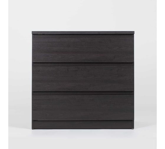 Комод Шведский Стандарт МАЛЬТА 3 ящика, 80x48x76 см, черный, дуб венге 2.05.02.040.5