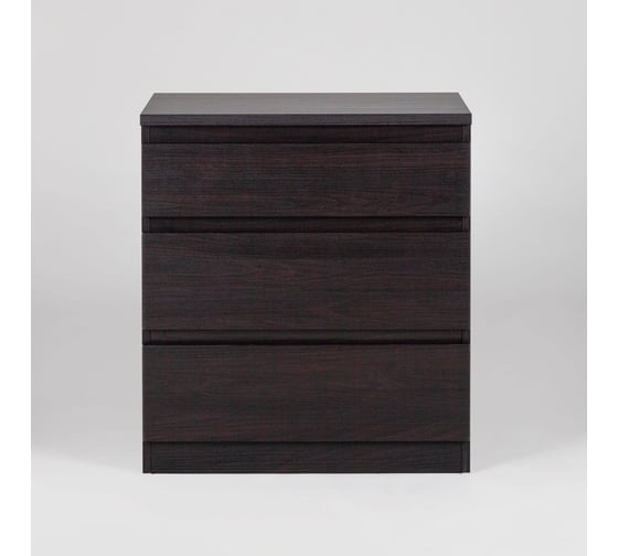 Комод Шведский Стандарт КАСТОР 3 ящика, 65x39x71 см, черный, дуб венге 2.03.02.060.5