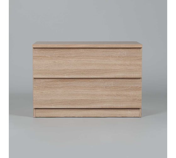 Комод Шведский Стандарт МАЛЬТА 2 ящика, 80x48x54 см, бежевый, дуб сонома 2.05.02.020.3