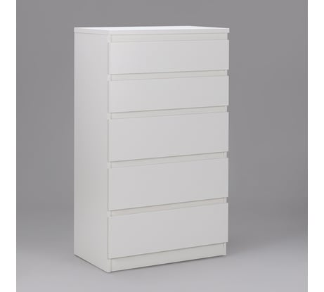 Комод Гуд ЛАКК КАСТОР 5 ящиков, 65x39x111 см, белый 2.03.02.070.1