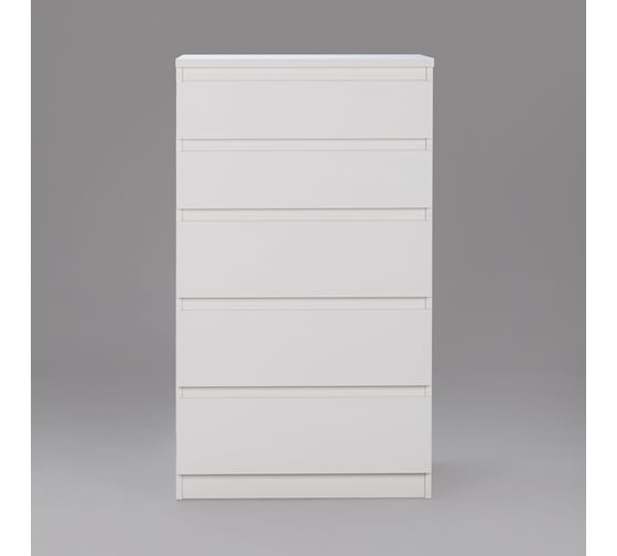 Комод Шведский Стандарт КАСТОР 5 ящиков, 65x39x111 см, белый 2.03.02.070.1