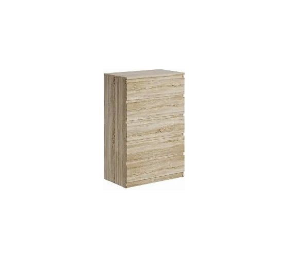 Комод Шведский Стандарт МАЛЬТА 5 ящиков, 80x48x121 см, бежевый, дуб сонома 2.05.02.090.3 1
