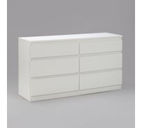 Комод Шведский Стандарт КАСТОР 6 ящиков, 129x39x71 см, белый 2.03.02.080.1