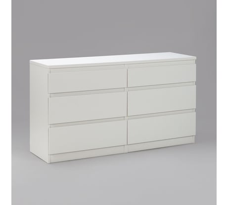 Комод Гуд ЛАКК КАСТОР 6 ящиков, 129x39x71 см, белый 2.03.02.080.1