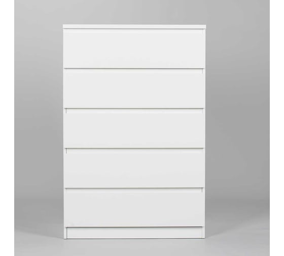 Комод Шведский Стандарт МАЛЬТА 5 ящиков, 80x48x121 см, белый 2.05.02.090.1